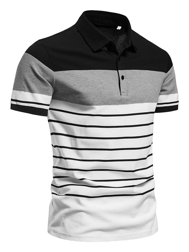 Men's Tennis Shirt Polo Shirt Casual Daily Collar Classic Short Sleeve ...