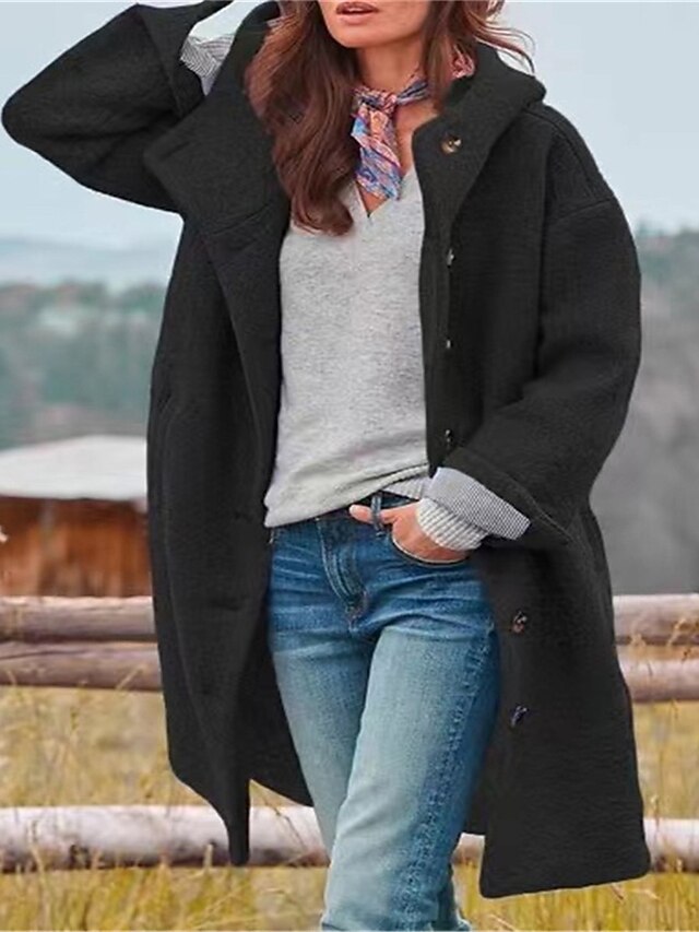 Women's Winter Coat Teddy Coat Street Daily Wear Vacation Fall Winter