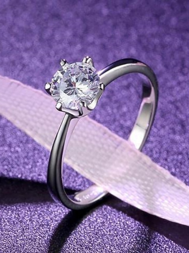  1個 調節可能なリング For 女性用 クリア 結婚式 贈り物 日常 合金 クラシック 幸福
