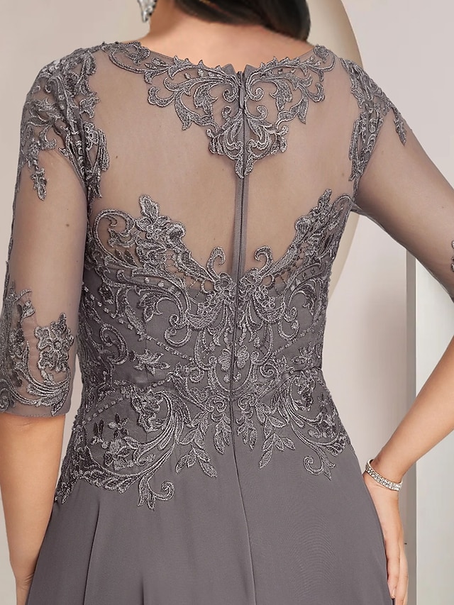 TS A-Line Mother of the Bride Dress Formal Wedding Guest Elegant High ...