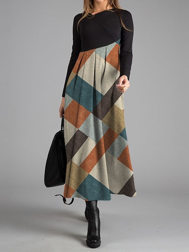 Women's Work Dress Casual Dress Swing Dress Fashion Winter Dress Daily Long Dress Maxi Dress