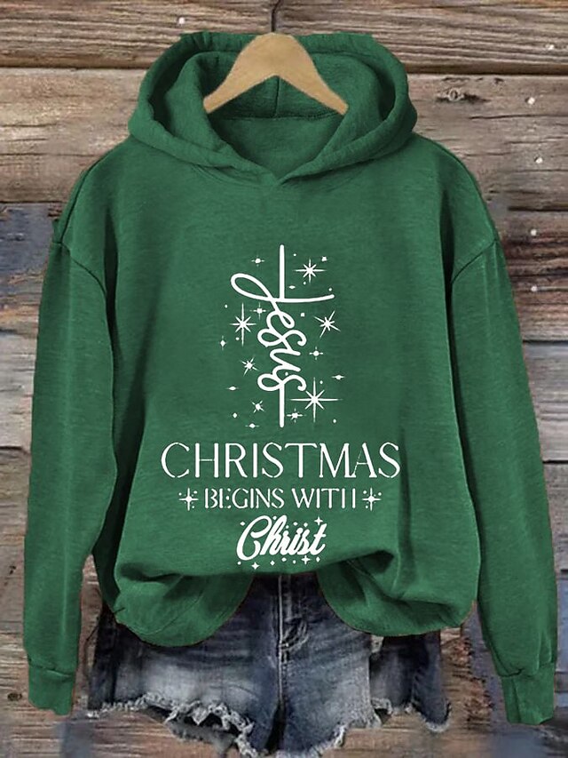 Christmas Sweatshirt Women's Oversized Hoodie Sweatshirt Pullover