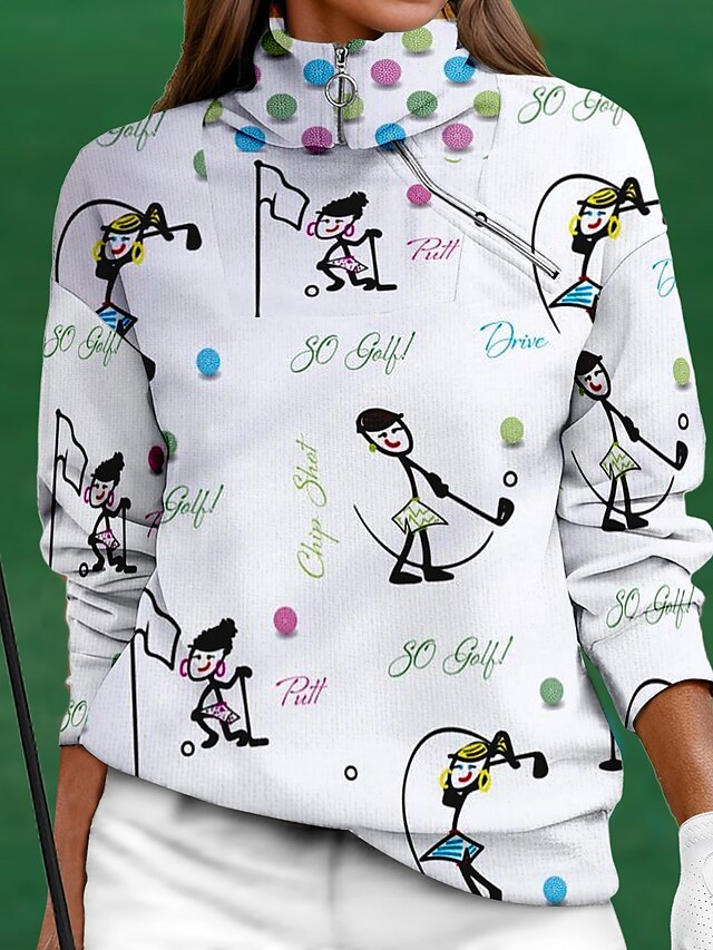 Women's Golf Hoodie Golf Pullover Golf Sweatshirt Thermal Warm