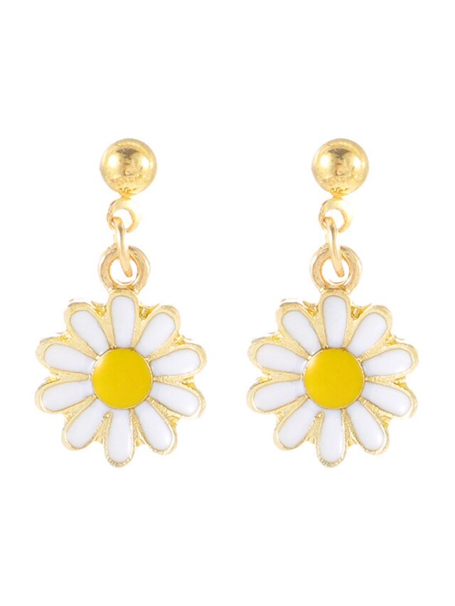 1 Pair Drop Earrings For Women's Birthday Gift Prom Alloy Classic Daisy 6