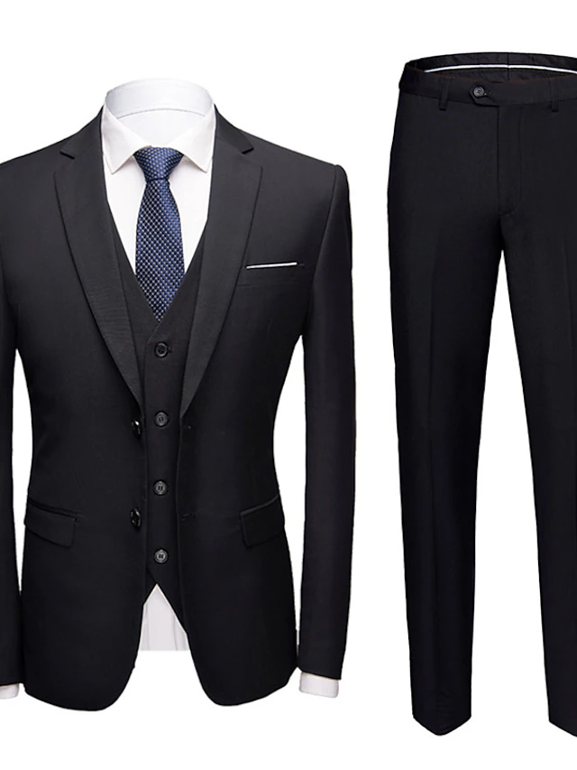 Men's Set Suits Blazer Business Formal Evening Wedding Party Top ...