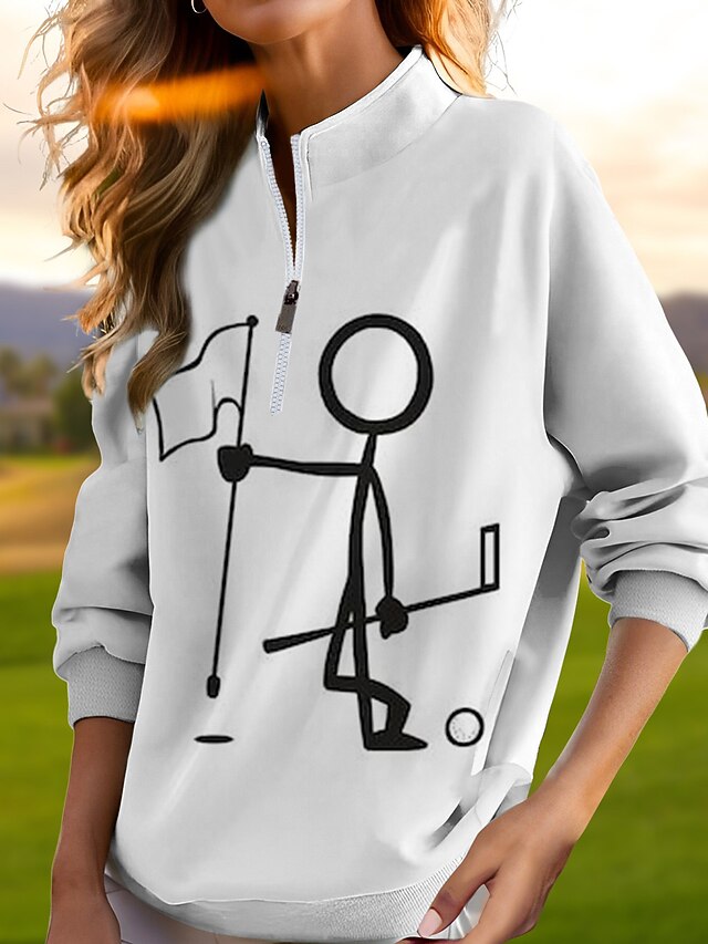 Women's Golf Hoodie Golf Pullover Golf Sweatshirt Thermal Warm