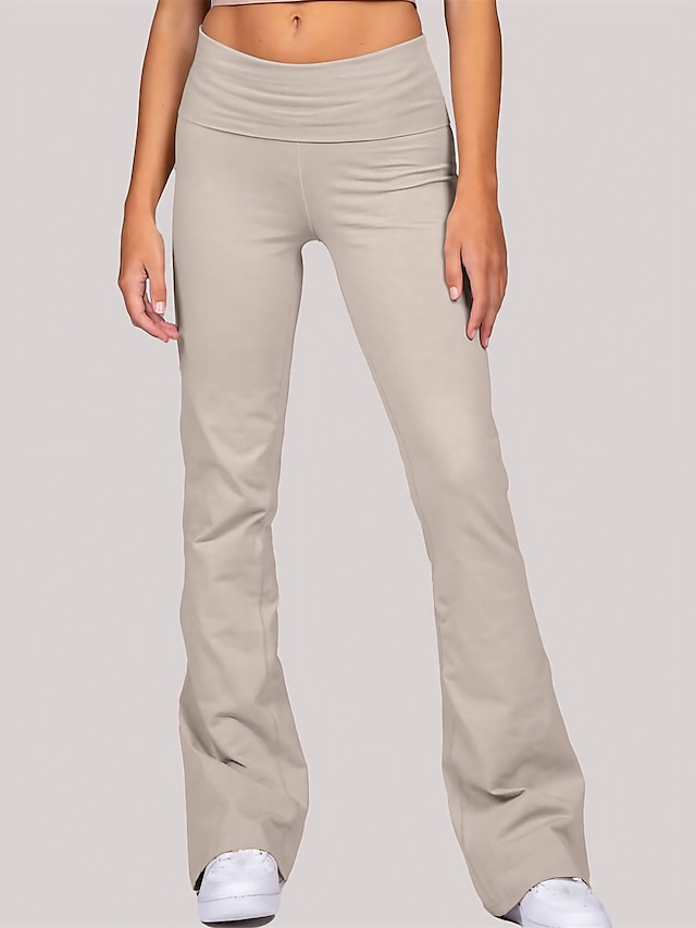  Women's Chinos Pants Trousers Low Waist Full Length rice white Fall