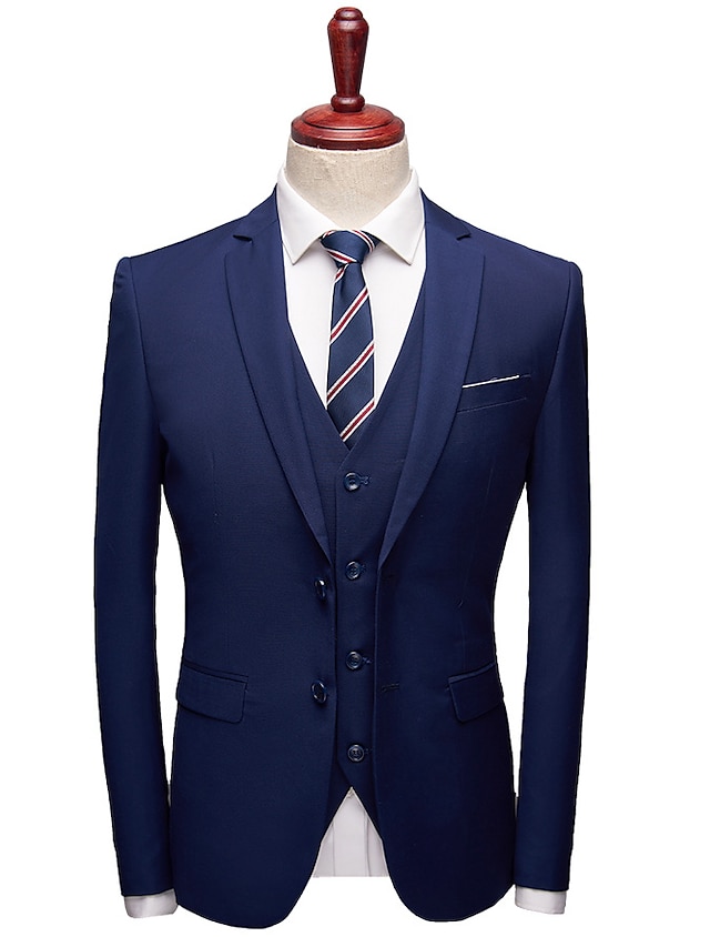 Men's Set Suits Blazer Business Formal Evening Wedding Party Top ...
