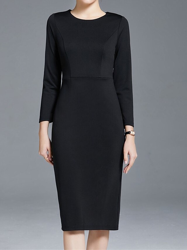 Women's Work Dress New Year's Eve Dress Sheath Dress Semi Formal Dress Winter Dress Office