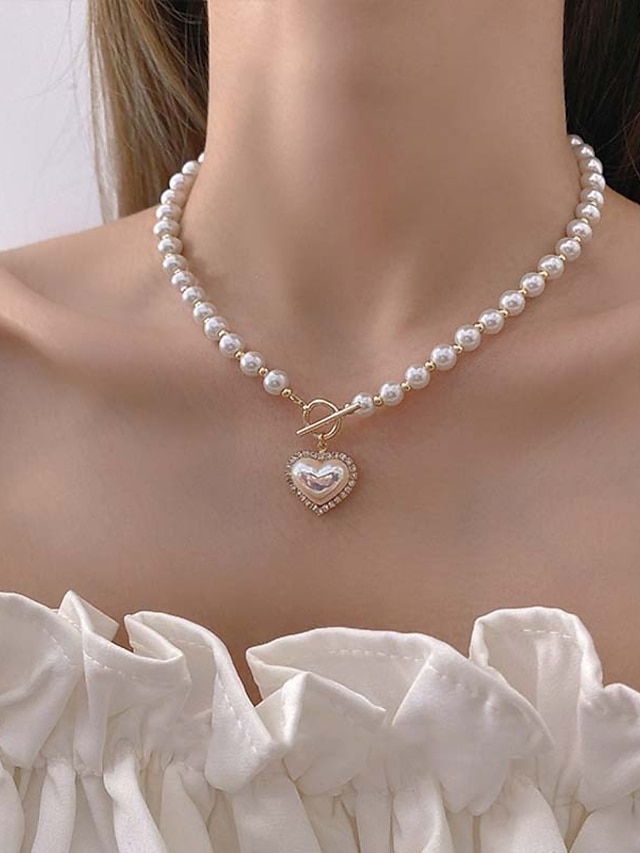  1шт Ожерелья с подвесками For Жен. Свадьба Вечерние Подарок Сплав Классический Сердце