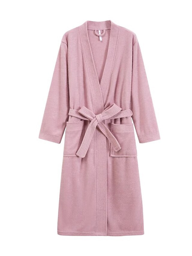 Women's Robe Pure Color Simple Casual Comfort Home Bed Wedding Party ...