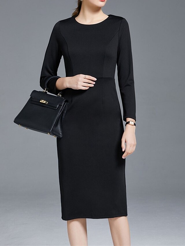 Women's Work Dress New Year's Eve Dress Sheath Dress Semi Formal Dress Winter Dress Office