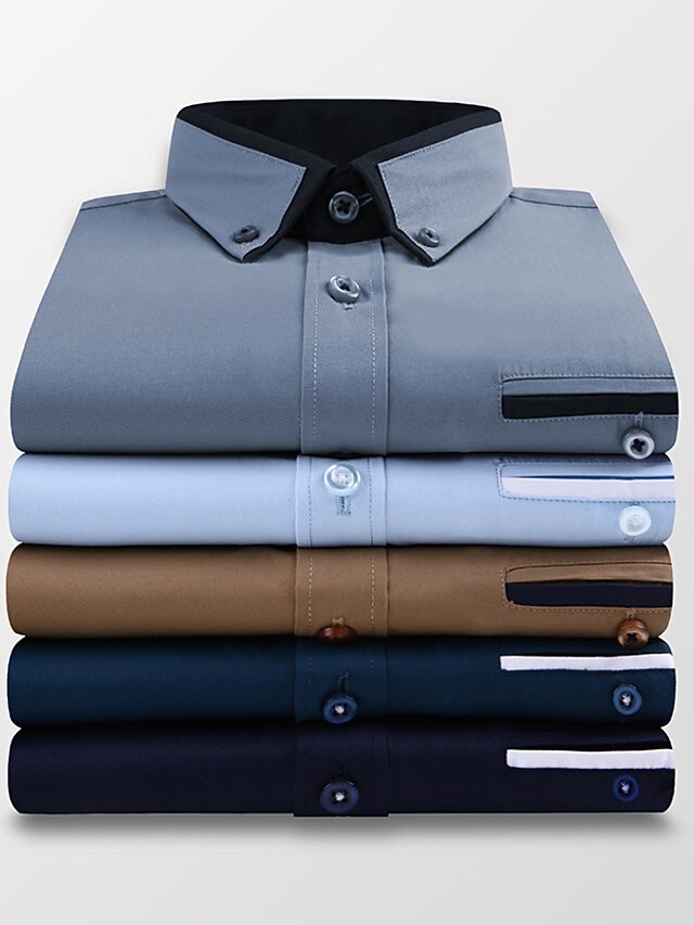 Men's Dress Shirt Button Down Shirt Collared Shirt Non Iron Shirt White