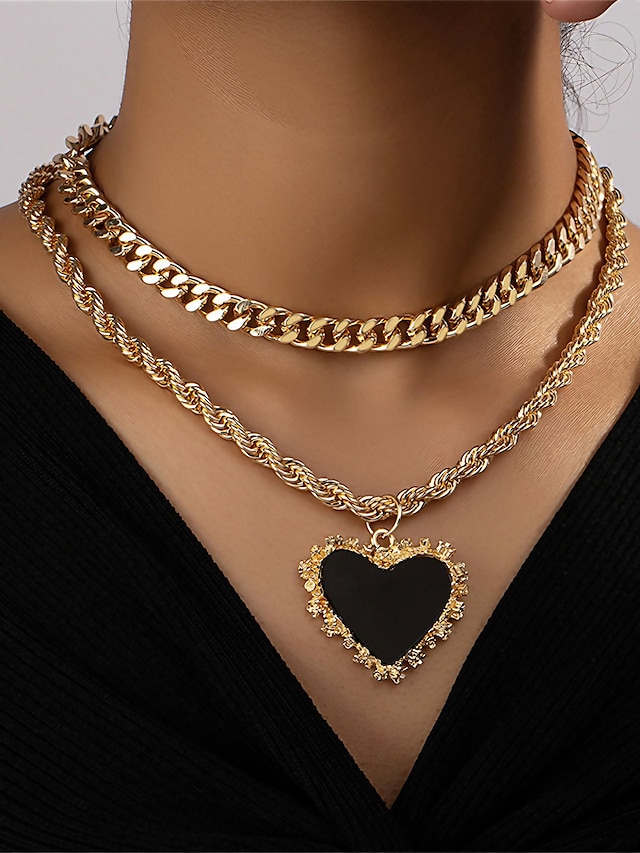  Women's necklace Fashion Outdoor Heart Necklaces