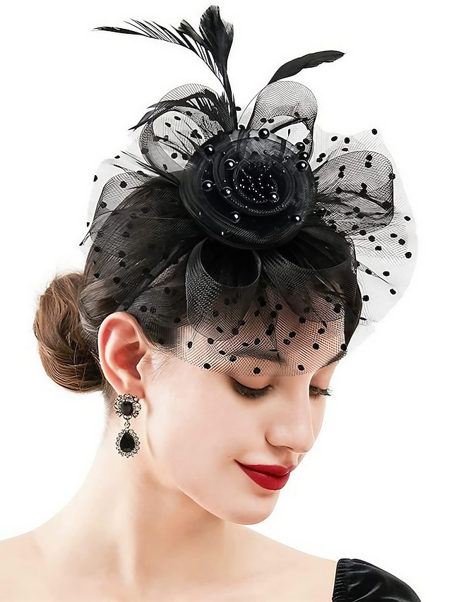  1PC Women's Hair Clip For Wedding Party Evening Festival Classic Fabric Alloy Black White Blue