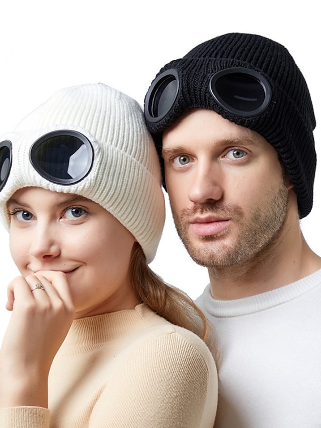  Bărbați Pentru femei Pălărie Beanie Pălărie caldă de iarnă Zilnic Concediu Culoare solidă / simplă Cusut Vacanță Casual Cald Sport 1 pcs