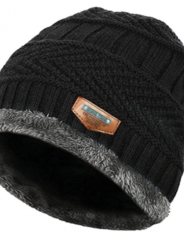 Men's Beanie Hat Black Wine Cotton Travel Skullies & Beanies Outdoor