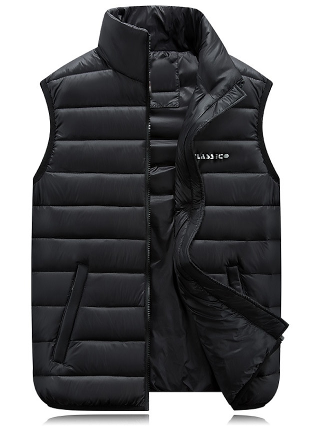 Men's Puffer Vest Gilet Outdoor Daily Wear Vacation Going out Fashion ...