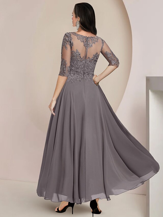 TS A-Line Mother of the Bride Dress Formal Wedding Guest Elegant High ...