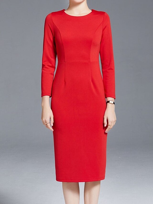 Women's Work Dress New Year's Eve Dress Sheath Dress Semi Formal Dress