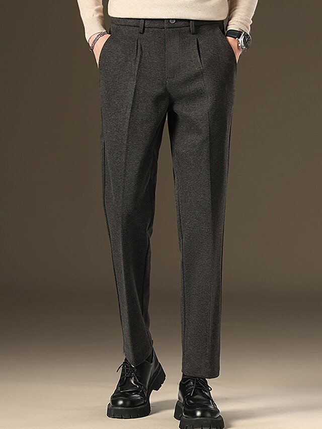 Men's Dress Pants Winter Pants Trousers Suit Pants Tweed Pants Pocket
