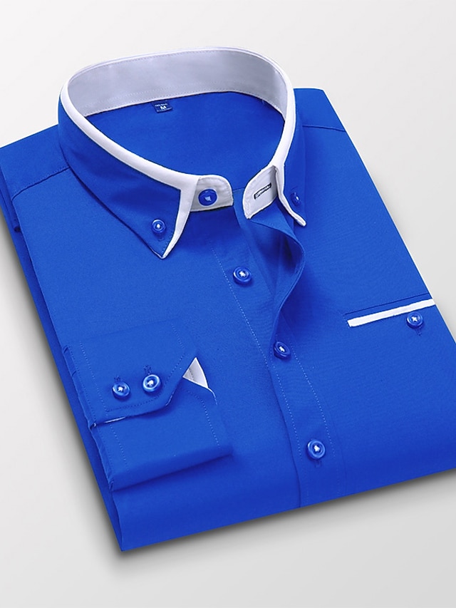 Men's Dress Shirt Button Down Shirt Collared Shirt Non Iron Shirt White