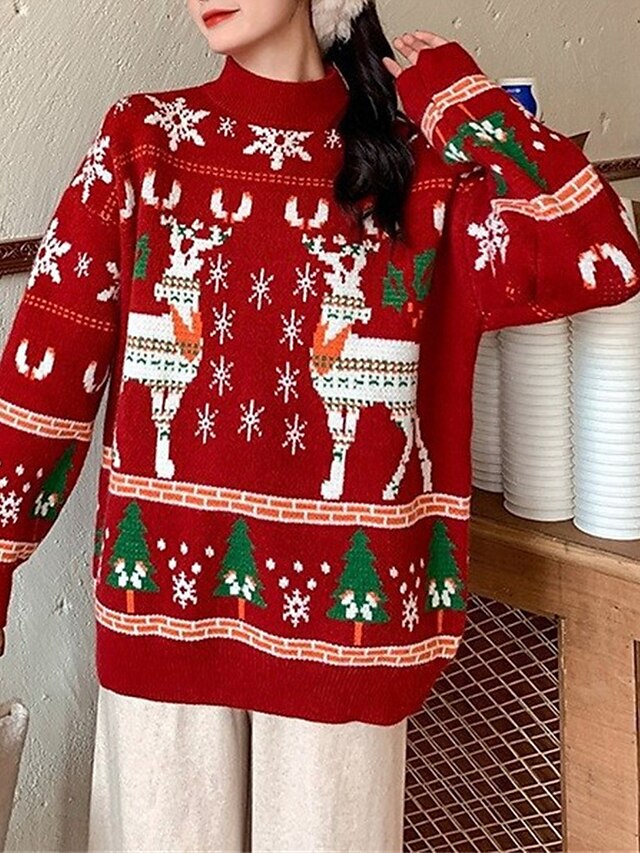 Women's Ugly Christmas Sweater Pullover Sweater Jumper Christmas