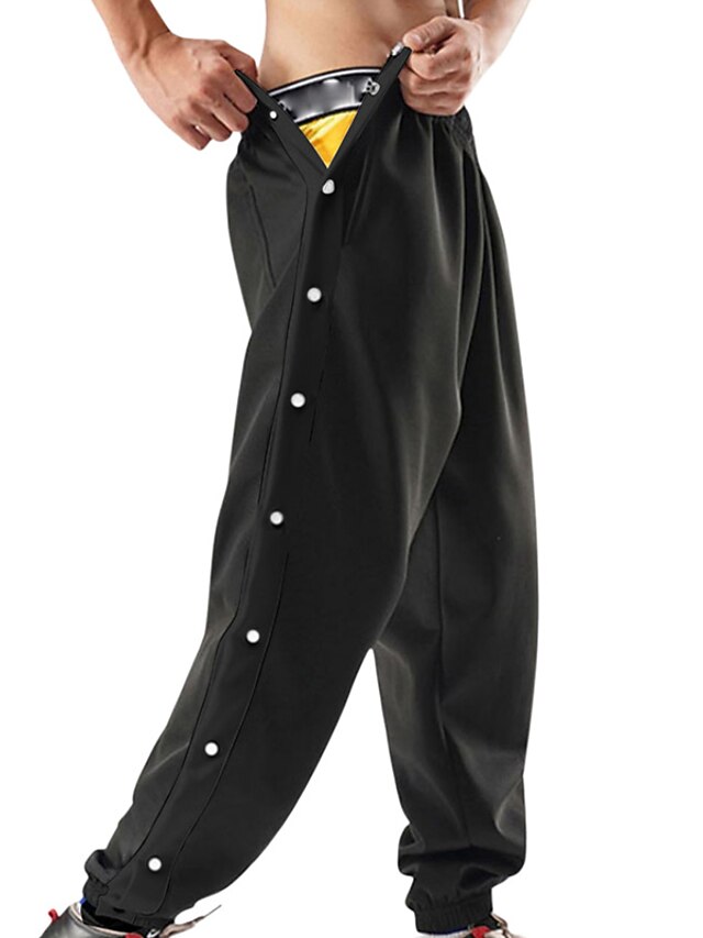 Pantalon Kappa Y2K Noir Et Doré - Taille L - Tear Away - Vintage 90s - Occasion Parfait état