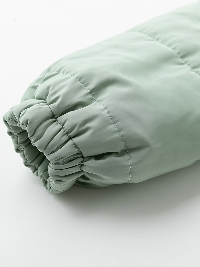 Women Cropped Puffer Jacket Winter Zip Up Short Padded Down Coat(Green-M)