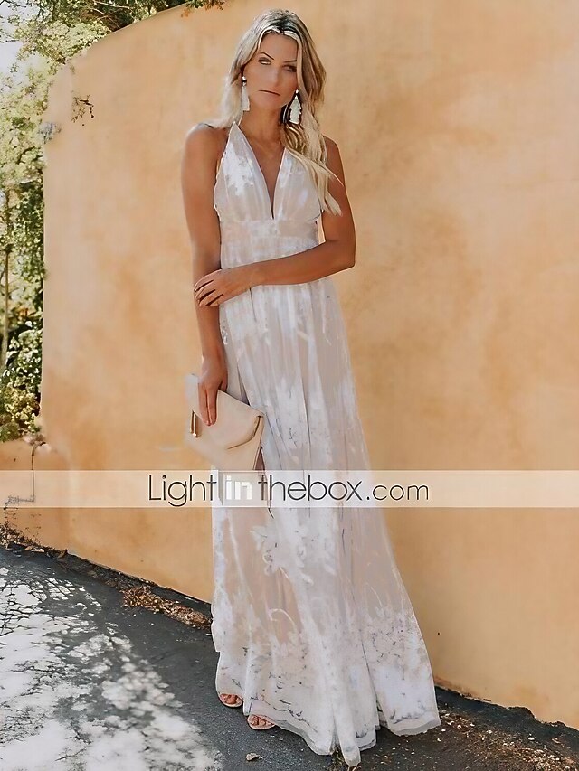 Robe Sans Manches Romantique Blanc Dentelle Plage D'été - Taille 36, Mini, Marque Frime, Occasion Très Bon état