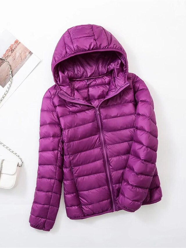 Women's Parka Quilted Coat Cropped Puffer Jacket Lightweight Winter ...