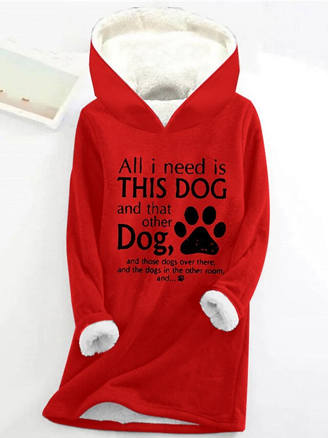  Damen Kapuzenpullover Sweatshirt Pullover Sherpa Buchstaben Casual Sport Print Warm Fuzzy Bequem Kapuzenpullover Langarmshirt Mikroelastisch Herbst&Winterkomfort, atmungsaktives, weiches Gewebe