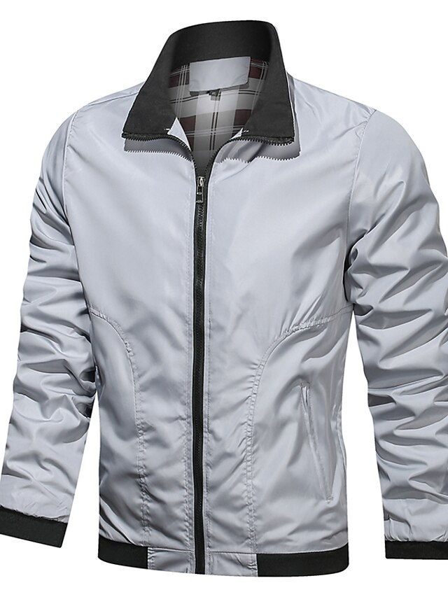 Men's Lightweight Jacket Bomber Jacket Outdoor Daily Wear Warm Fall