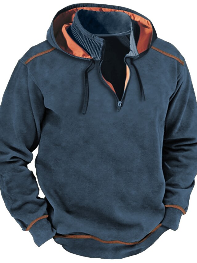 Sweat à capuche zippé doublé Borgbleu marine éclipse pour Homme | FR