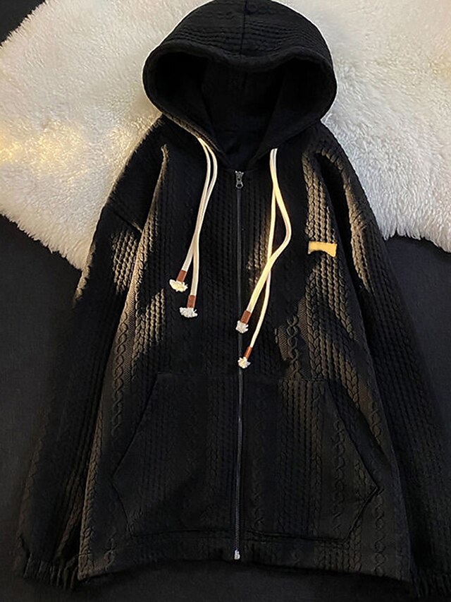 Womens Casual Sports Zip Hooded Sweatshirt And Pants Set