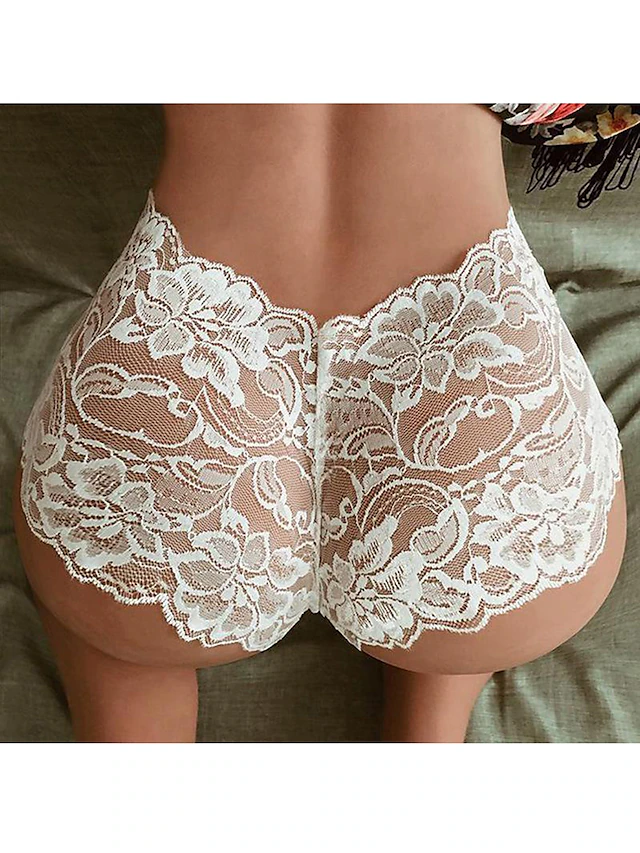 Women'S Sexy Lingerie Erotic Panties Eyelash Temptation Low Waist Hollow Pants See-Through Lace Sexy Panties Home Outfits 6