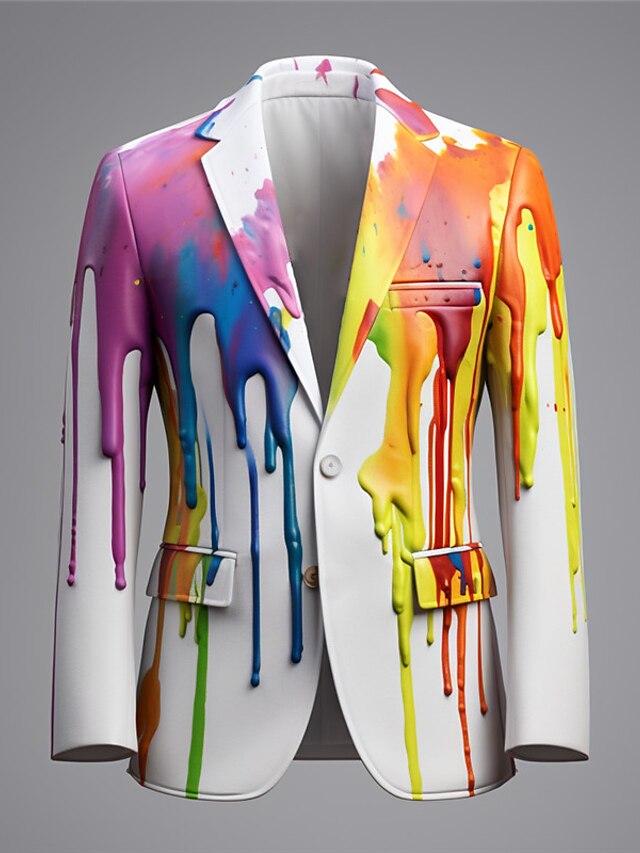 Long Sleeve  Graffiti Button Down Long Coats main image 1