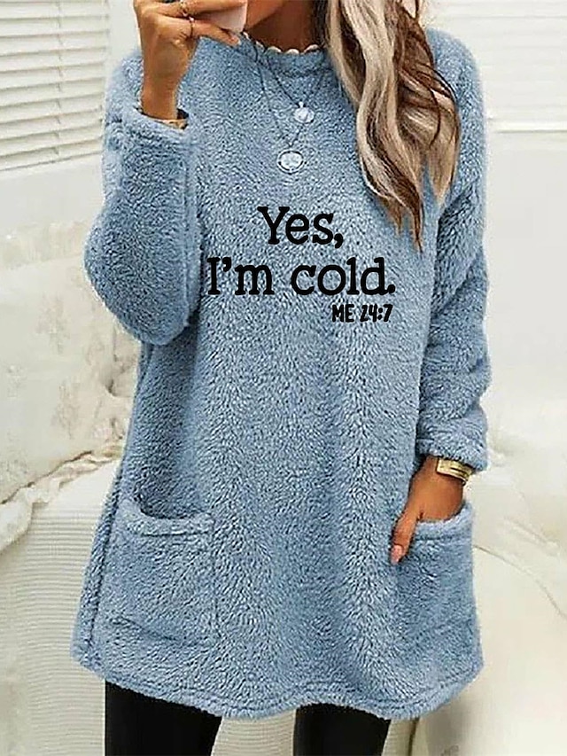 Women's Loungewear Top Letter Casual Comfort Home Street Bed Polar Fleece Warm Breathable Crew Neck Long Sleeve Pullover Pant Pocket Fall Winter Home Outfits 8