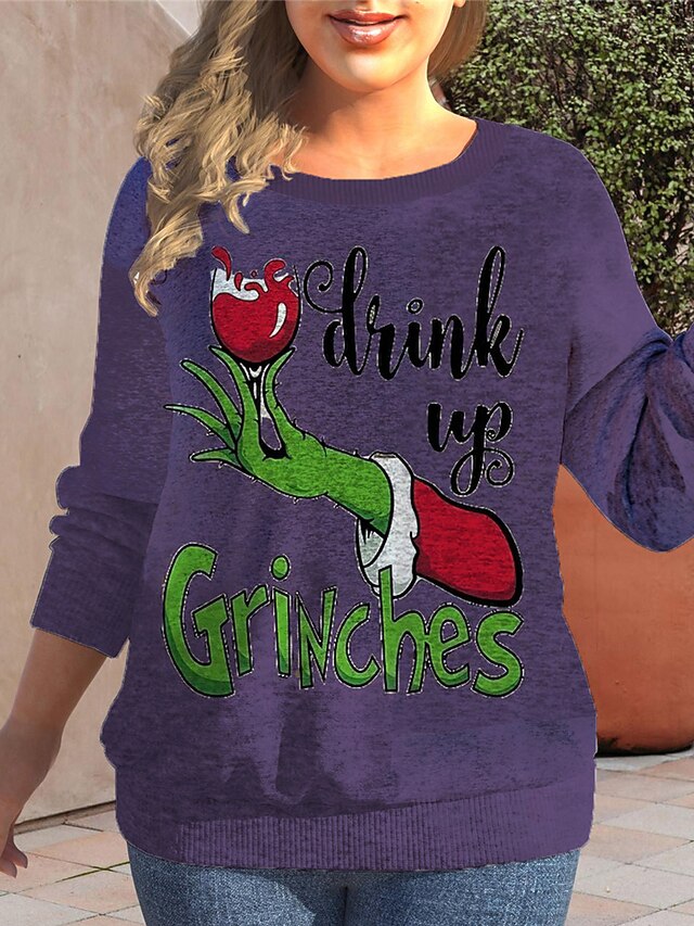 Women's Ugly Christmas Sweater Crew Neck Chunky Knit Acrylic Patchwork