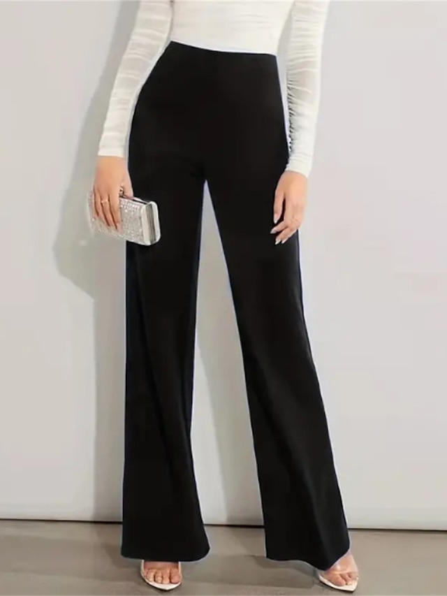  rochie dama pantaloni de lucru pantaloni lungime intreaga croiala inalta micro-elastic talie inalta moda streetwear birou negru albastru s m iarna toamna toamna