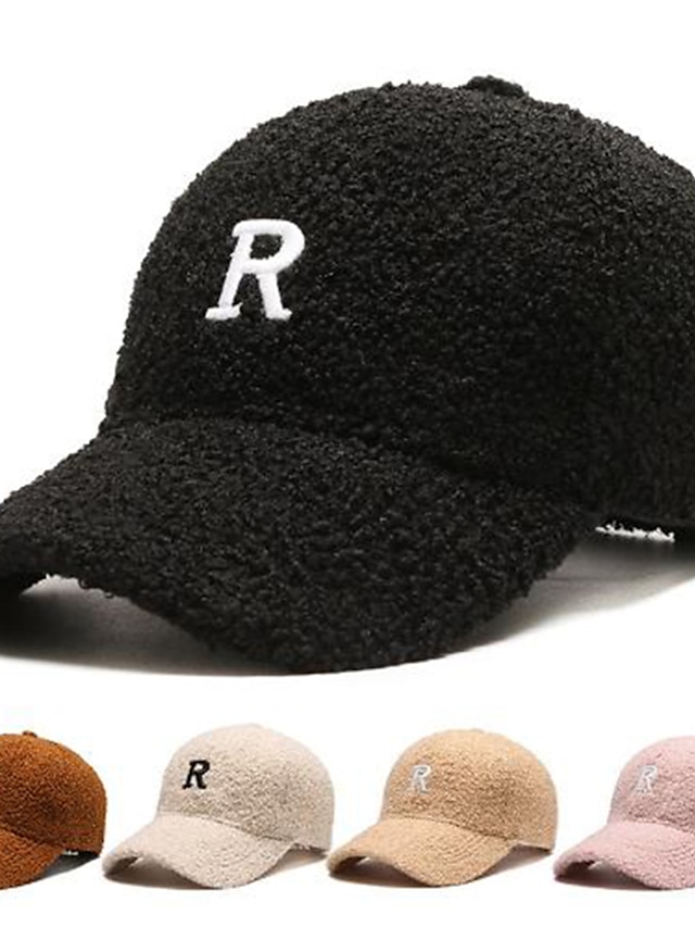 Men's Baseball Cap Winter Warm Cap Hip Hop Cap Black Pink Cotton Travel ...