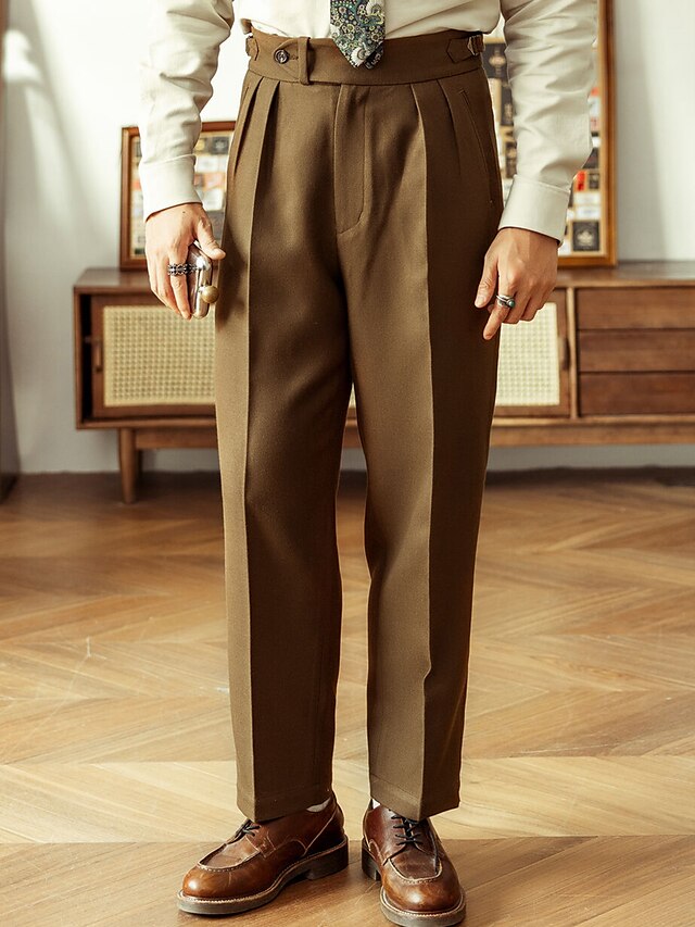 Men's Dress Pants Winter Pants Trousers Suit Pants Tweed Pants Pocket ...