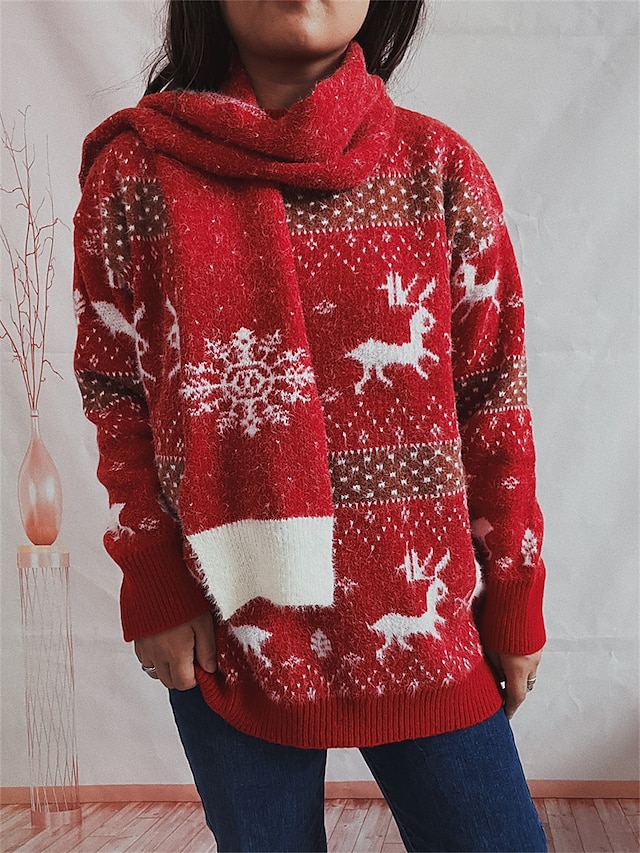 Women's Ugly Christmas Sweater Sweater Set Pullover Sweater Jumper Crew