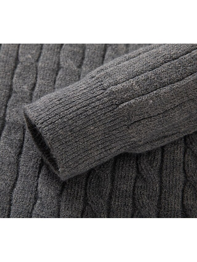 Men's Cozy Cable Knit Half-Zip Pullover