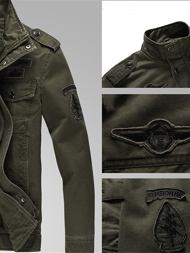 Men's Bomber Jacket Varsity Jacket Tactical Jacket Casual Wearable ...