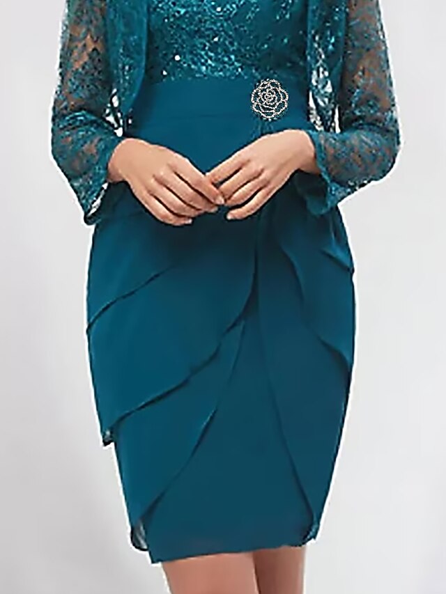 Women's Two Piece Dress Set Party Dress Lace Dress Chiffon Dress Party