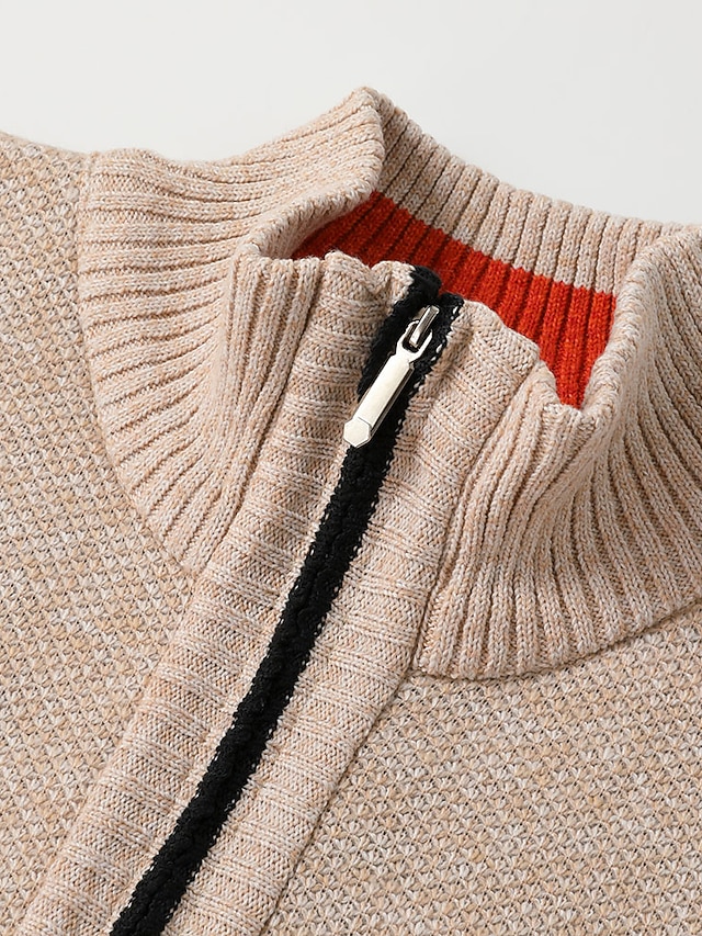 Riolio Men's Full Zip Up Casual Vest Cardigan, Plain Thermal Regular Fit Knit Sweater main image 0
