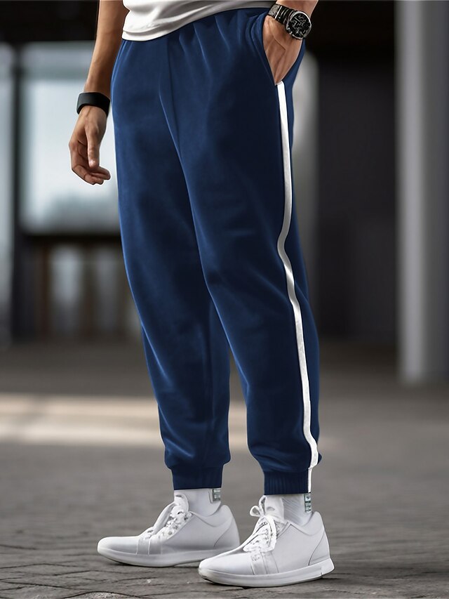 Pantalon De Jogging Polaire Homme - Ourlet Ouvert élastique - Tissu Molletonné - Coupe Décontractée