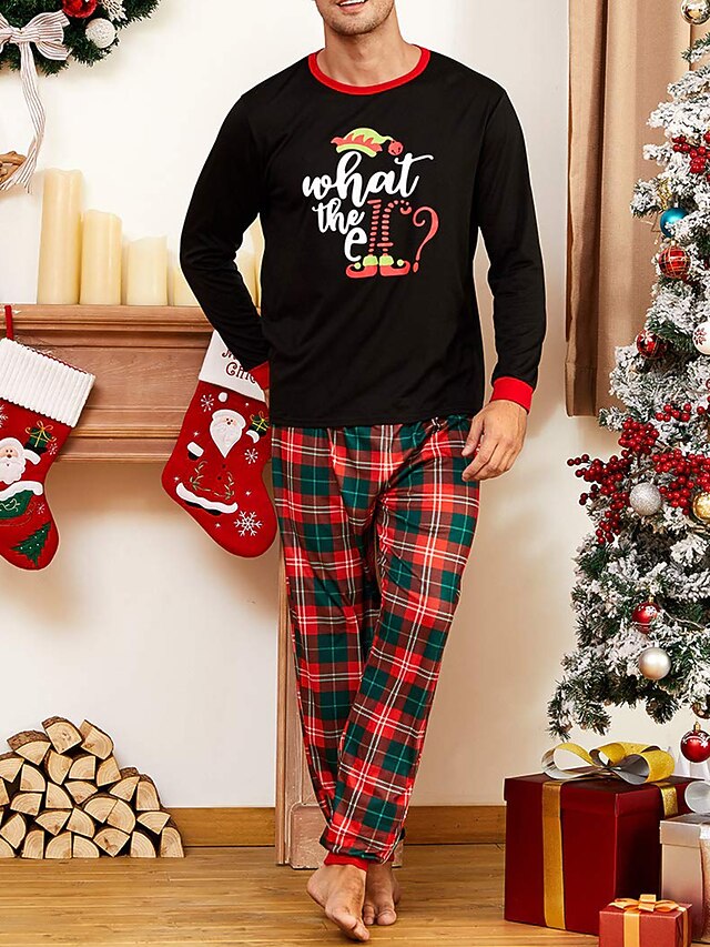 Men's Christmas Pajamas Sleepwear Pajama Set Pajama Top and Pant 2