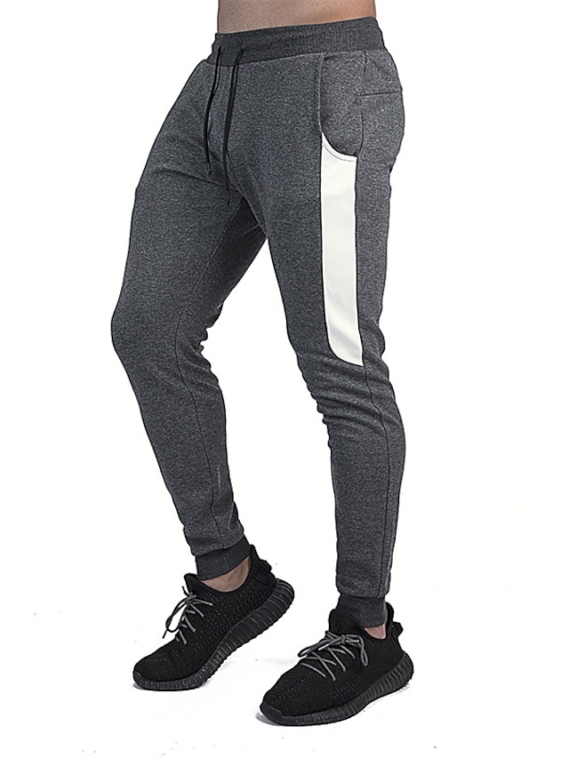  Men's Trousers Track Pants Jogging Pants Training Outdoor Athleisure Sports Fitness Breathable Quick Dry Sweat wicking Comfortable Drawstring Elastic Waist Color Block Full Length Sports & Outdoors
